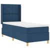 vidaXL Boxspringbett mit Matratze mit Kopfteil Blau 80 x 200 cm Stoff