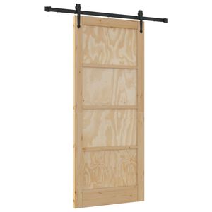 vidaXL Schiebet&uuml;r ORKDAL 86 x 198,5 cm Massives Kiefernholz Natur