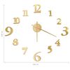 vidaXL 3D-Wanduhr Modernes Design Golden 100 cm XXL
