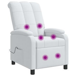 vidaXL Massage Relaxsessel Wei&szlig; Stoff