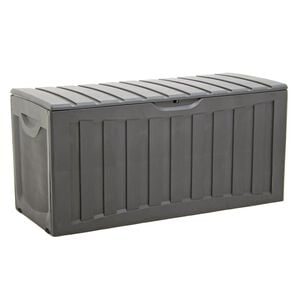 vidaXL Truhe Schwarz 118x53x57 cm Polypropylen