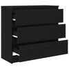 vidaXL Sideboard Schwarz Eichen-Optik 80x35x76 cm Holzwerkstoff