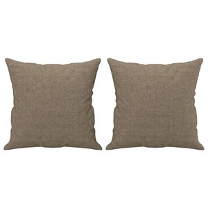 vidaXL Zierkissen 2 Stk. Taupe 40x40 cm Stoff
