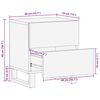 vidaXL Nachttisch 2 pcs Walnuss 40 x 33 x 46 cm Massivholz Akazie