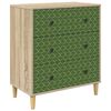 vidaXL Kommode GELEEN Smaragd geometrisches Muster 66 x 36,5 x 75 cm
