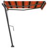 vidaXL Standmarkise Automatisch 350x250 cm Orange/Braun