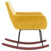 vidaXL Schaukelstuhl Gelb Samt