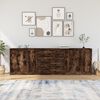 vidaXL Sideboards 3 Stk. R&auml;uchereiche Holzwerkstoff