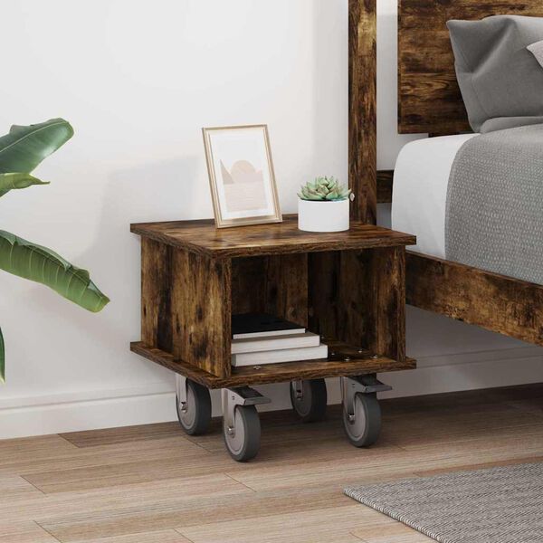 vidaXL TV-St&auml;nder Ger&auml;ucherte Eiche 37 x 35 x 35 cm Holzwerkstoff