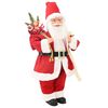 vidaXL Weihnachtsmann-Figur Rot 30 cm Polyester