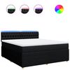 vidaXL Boxspringbett mit Matratze Schwarz 180x200 cm Stoff