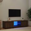 vidaXL TV-Schrank mit LED-Leuchten Braun Eichen-Optik 140x40x36 cm