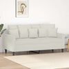 vidaXL 2-Sitzer-Sofa Creme 140 cm Samt