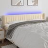 vidaXL LED Kopfteil Creme 203x16x78/88 cm Stoff