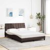 vidaXL Bett mit Matratze "Hanko" Dunkelbraun 140x190 cm Stoff