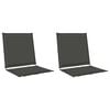 vidaXL Sitz- und R&uuml;ckenkissen 2 pcs Anthrazit 47 x 45 x 2 cm Polyester