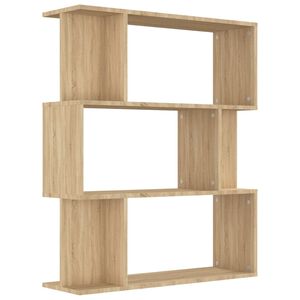 vidaXL B&uuml;cherregal/Raumteiler Sonoma-Eiche 80x24x96 cm Holzwerkstoff