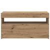 vidaXL TV-Schrank mit LED-Leuchten Artisan-Eiche 75x35x40 cm