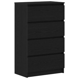 vidaXL Sideboard Schwarz Eichen-Optik 60x35x98,5 cm Holzwerkstoff