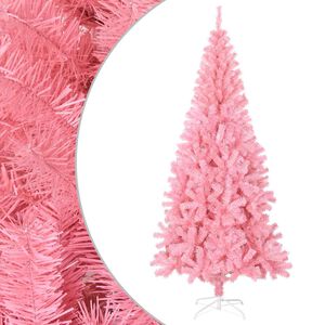 vidaXL K&uuml;nstlicher Weihnachtsbaum mit St&auml;nder Rosa 210 cm PVC