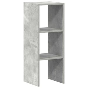 vidaXL B&uuml;cherregal Stapelbar Betongrau 30x30x80 cm Holzwerkstoff