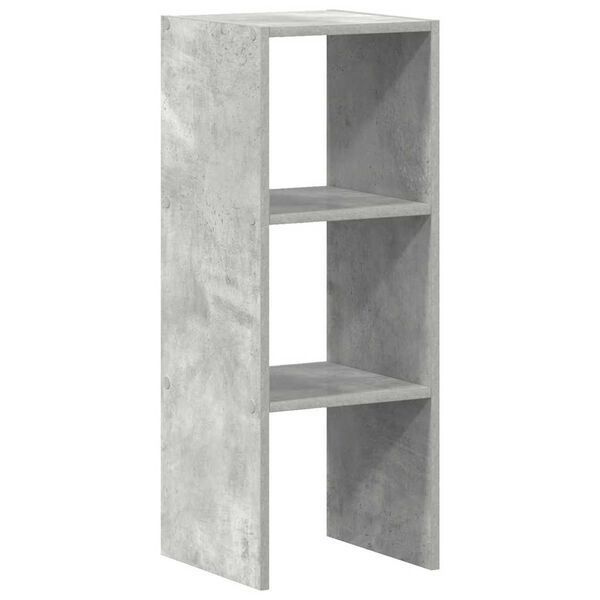 vidaXL B&uuml;cherregal Stapelbar Betongrau 30x30x80 cm Holzwerkstoff