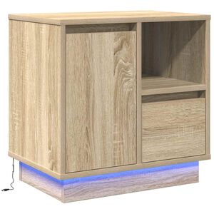 vidaXL Nachttisch Sonoma-Eiche 50 x 34,5 x 50 cm Holzwerkstoff