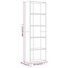 vidaXL Bücherregal 5 Fächer Grau Sonoma 60x30x189 cm Holzwerkstoff