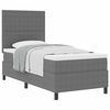 vidaXL Boxspringbett Hellgrau und Weiß 203 x 80 x 128 cm Cordstoff