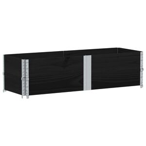 vidaXL Pflanzkasten Schwarz 150x50 cm Massivholz Kiefer