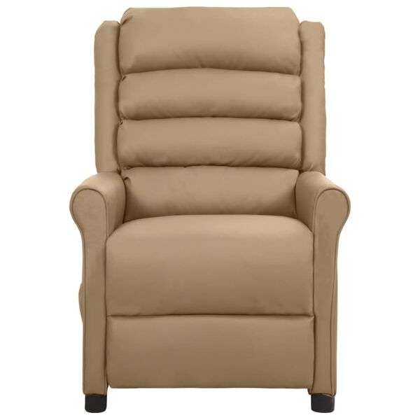 vidaXL Massagesessel Elektrisch Cappuccino-Braun Kunstleder