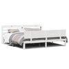 vidaXL Bed Frame 2 stk. Wei&szlig; 200 x 200 cm Solid Pine Wood, Plywood