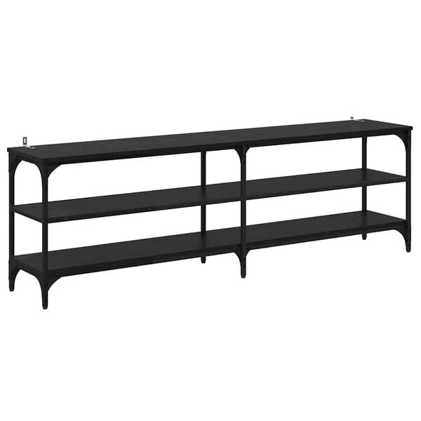 vidaXL TV-Schr&auml;nk Schwarz Eichen-Optik 160 x 30 x 50 cm