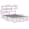 vidaXL Massivholzbett mit Regal ohne Matratze Wei&szlig; 120x200 cm