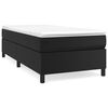 vidaXL Boxspringbett mit Matratze Schwarz 80x200 cm Kunstleder