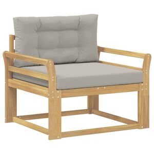 vidaXL Outdoor Mittelsofa Polyester Wei&szlig;