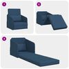 vidaXL Schlafsofa Blau 65 x 80 x 83 cm Stoff