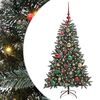 vidaXL K&uuml;nstlicher Weihnachtsbaum Gr&uuml;n 120 cm PVC, Plastik und Stahl