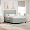 vidaXL Boxspringbett mit Matratze Hellgrau 160 x 200 cm Samt