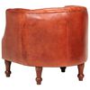 vidaXL Sessel Braun 62 x 58 x 65 cm Echtleder