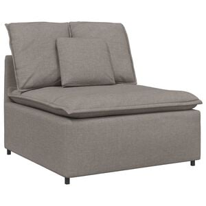 vidaXL Modulares Sofa Mittelmodul mit Kissen Taupe 100 cm