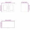 vidaXL K&uuml;chenschrank 2 pcs Beton Grau 60 x 31 x 40 cm Holzwerkstoff