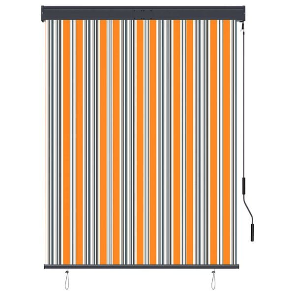 vidaXL Au&szlig;enrollo 120 x 250 cm Gelb und Blau