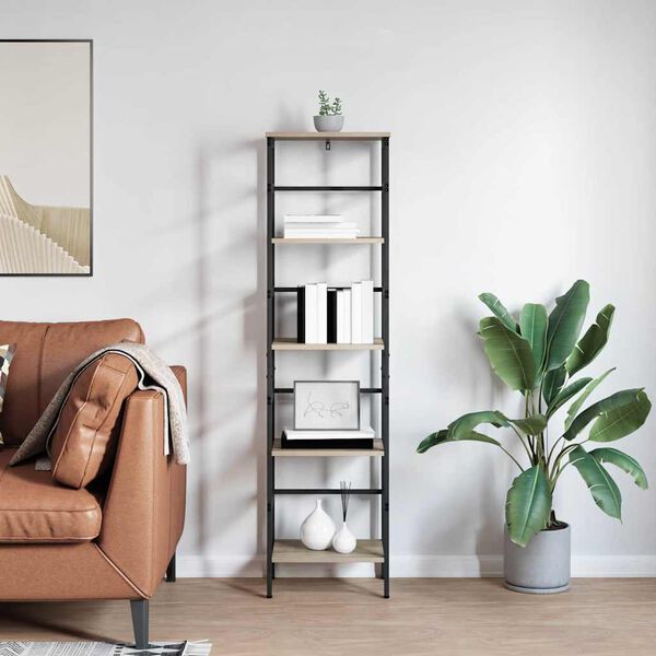 vidaXL B&uuml;cherregal Sonoma-Eiche 40 x 29,5 x 149 cm Holzwerkstoff