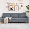vidaXL 3-Sitzer-Sofa Dunkelgrau 210 cm Samt