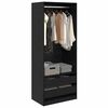 vidaXL Kleiderschrank Schwarz Eichen-Optik 80 x 50 x 200 cm