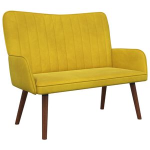 vidaXL 2-Sitzer Sofa Gelb 115 x 61 x 87 cm Samt