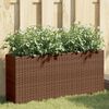 vidaXL Pflanzk&uuml;bel mit 2 T&ouml;pfen 2 Stk. Braun 90x20x40 cm Poly Rattan