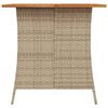 vidaXL 5-tlg. Garten-Essgruppe mit Kissen Beige Poly Rattan