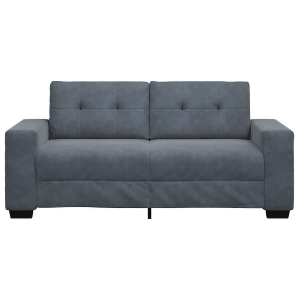 vidaXL Zweisitzer-Sofa Dunkelgrau 140 cm Samt